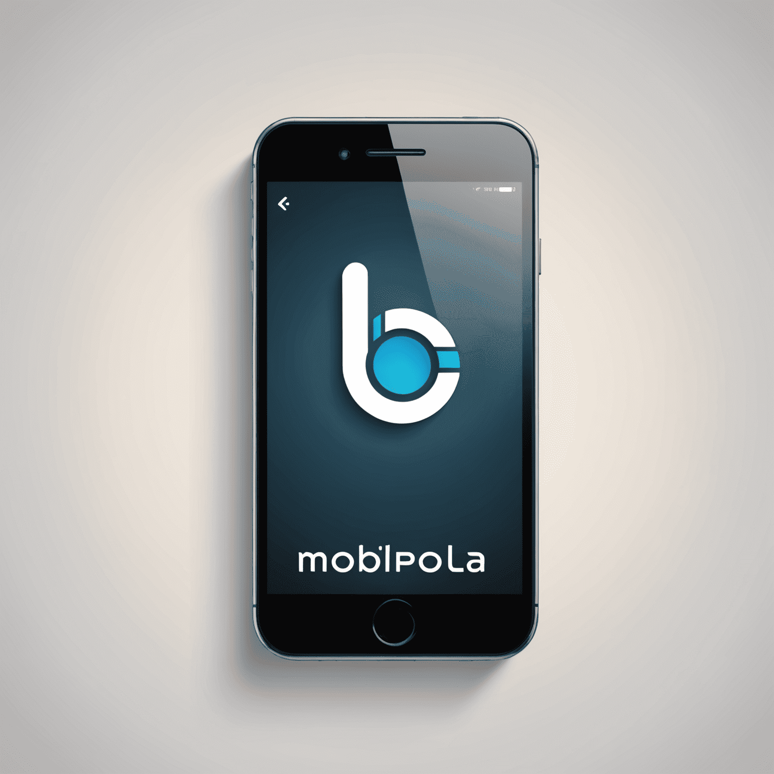 mobipola logo - stylized text with a mobile phone icon