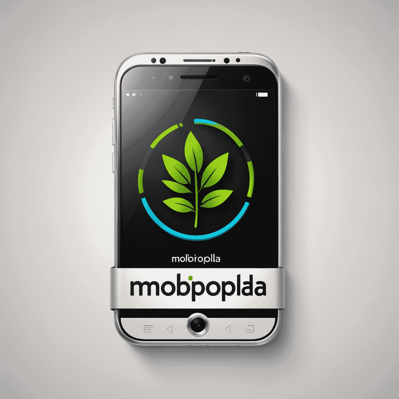 mobipola logo - stylized text with a mobile phone icon