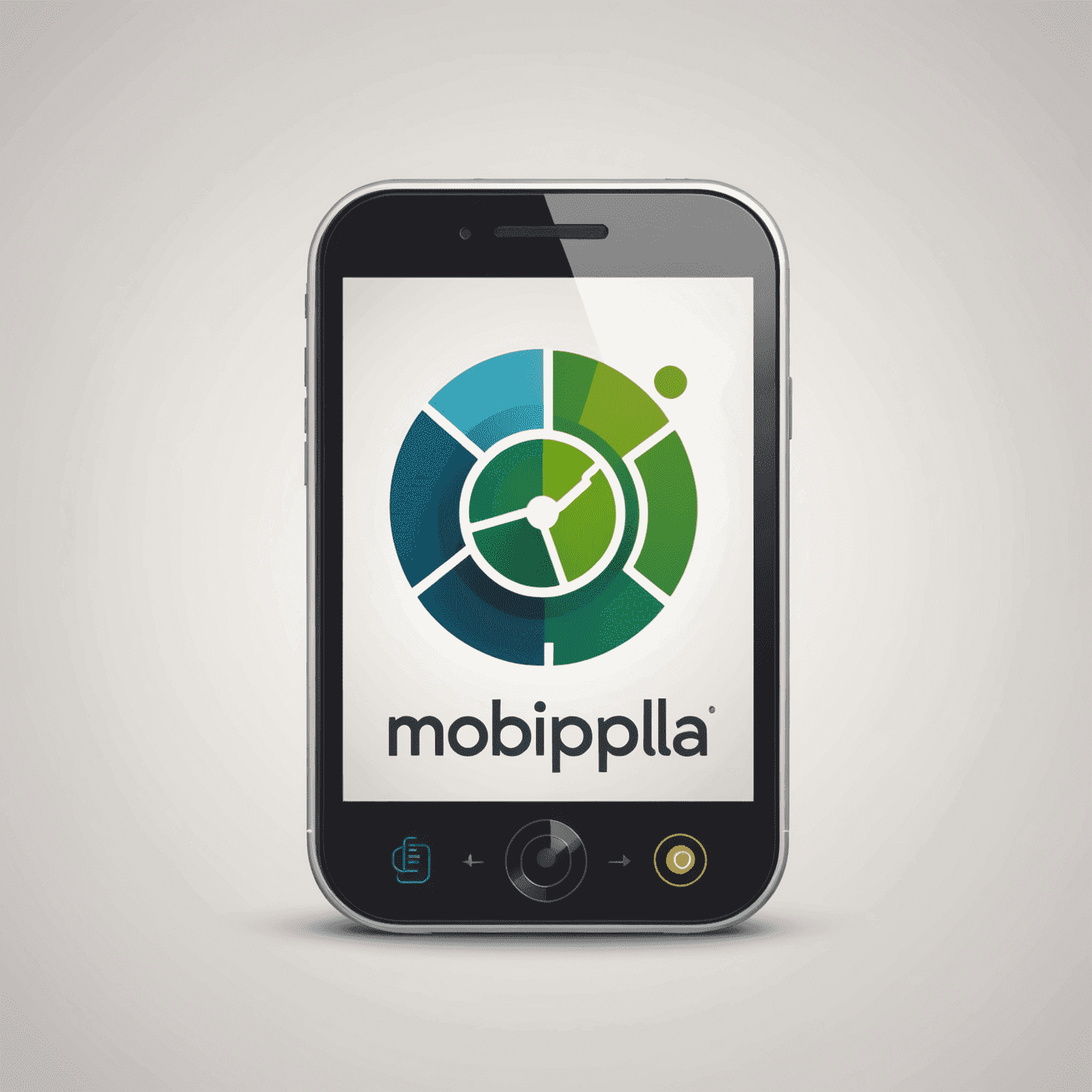 mobipola logo - stylized text with a mobile phone icon