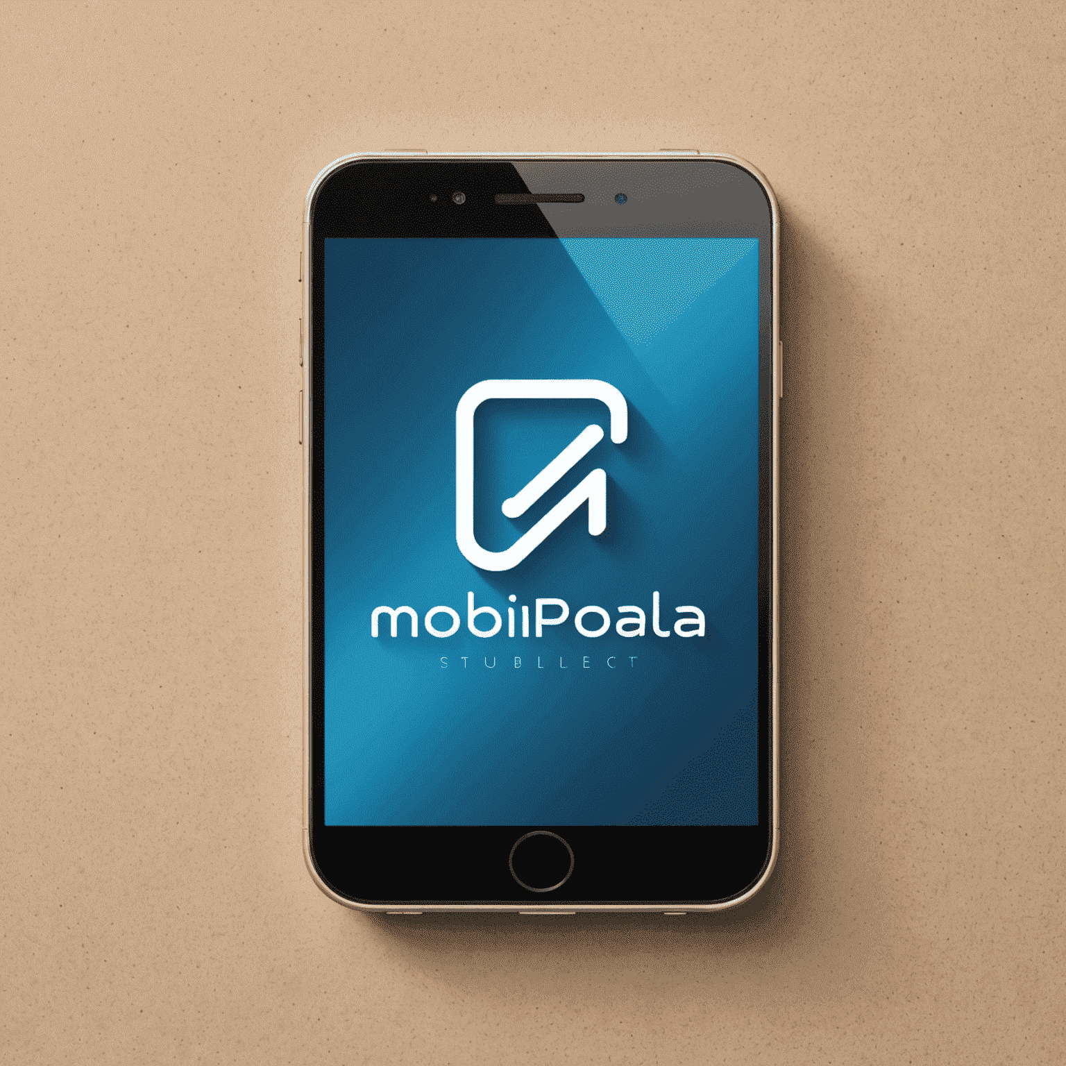mobipola logo - stylized text with a mobile phone icon
