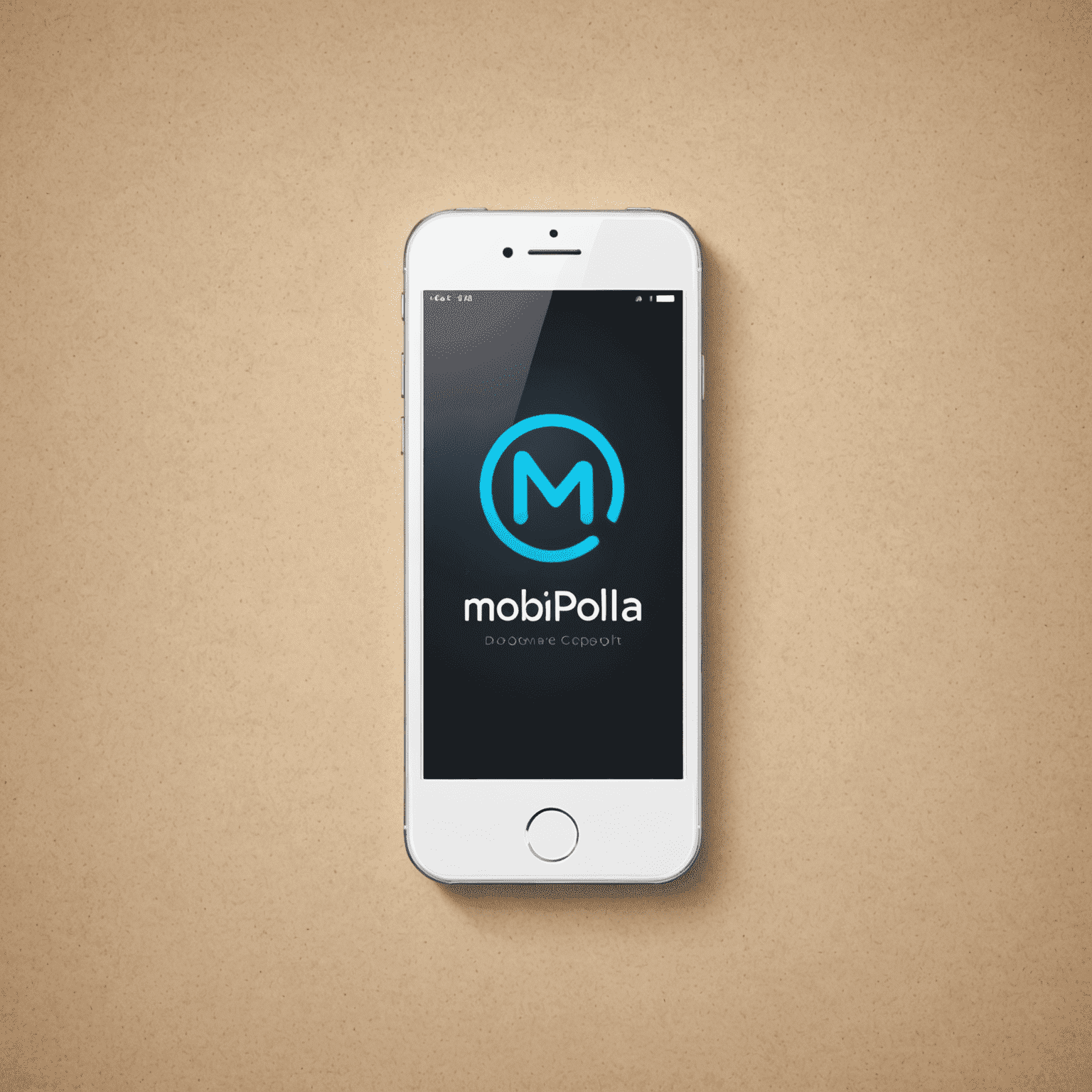mobipola logo - stylized text with a mobile phone icon