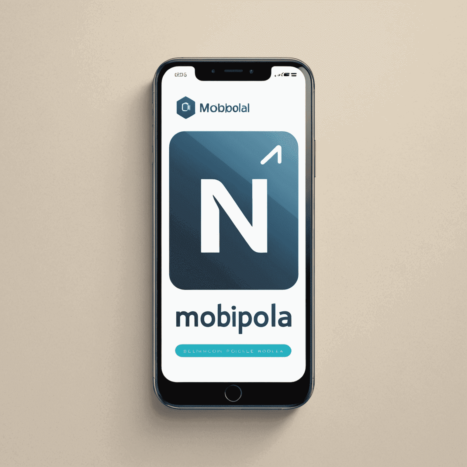 mobipola logo - stylized text with a mobile phone icon