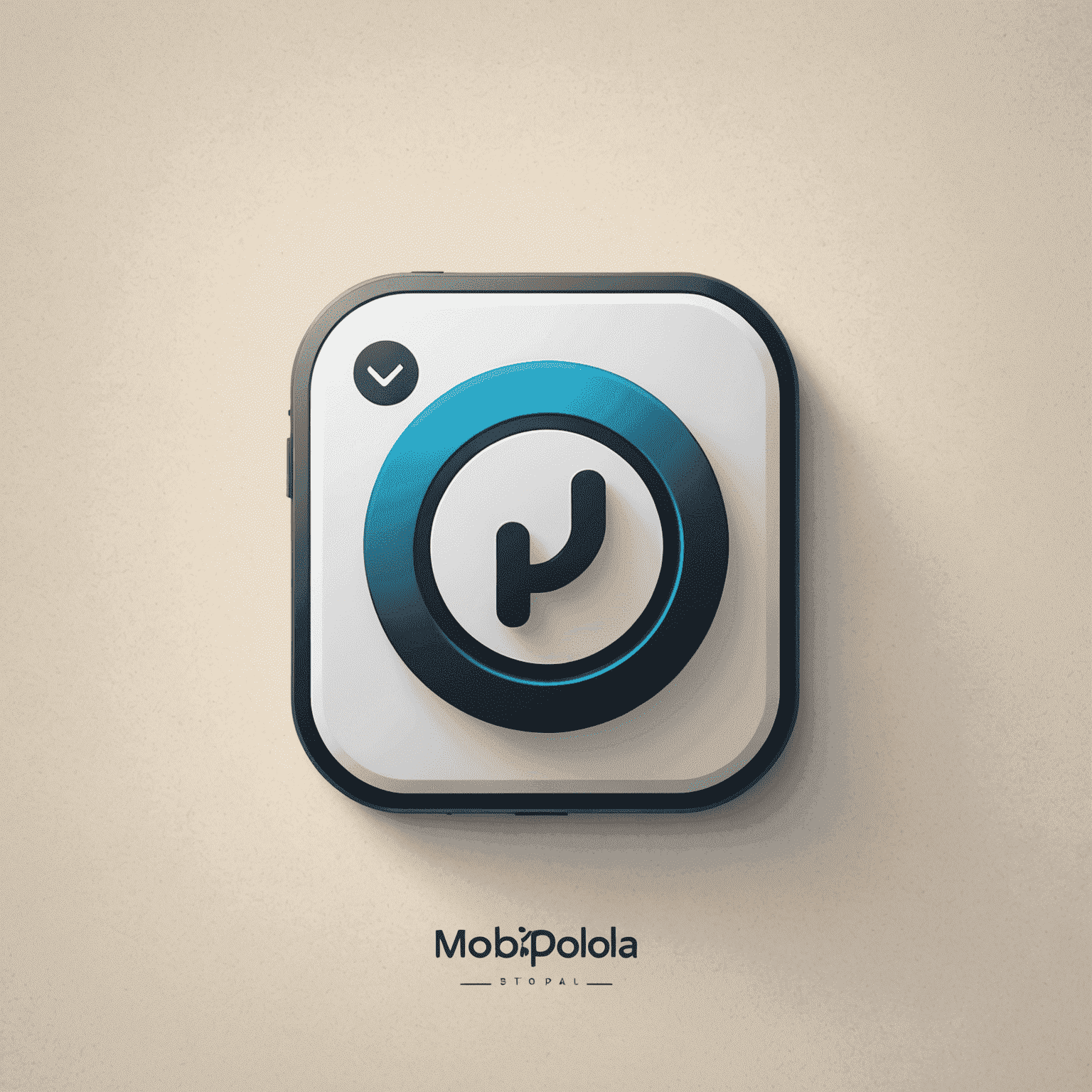 mobipola logo - stylized text with a mobile phone icon