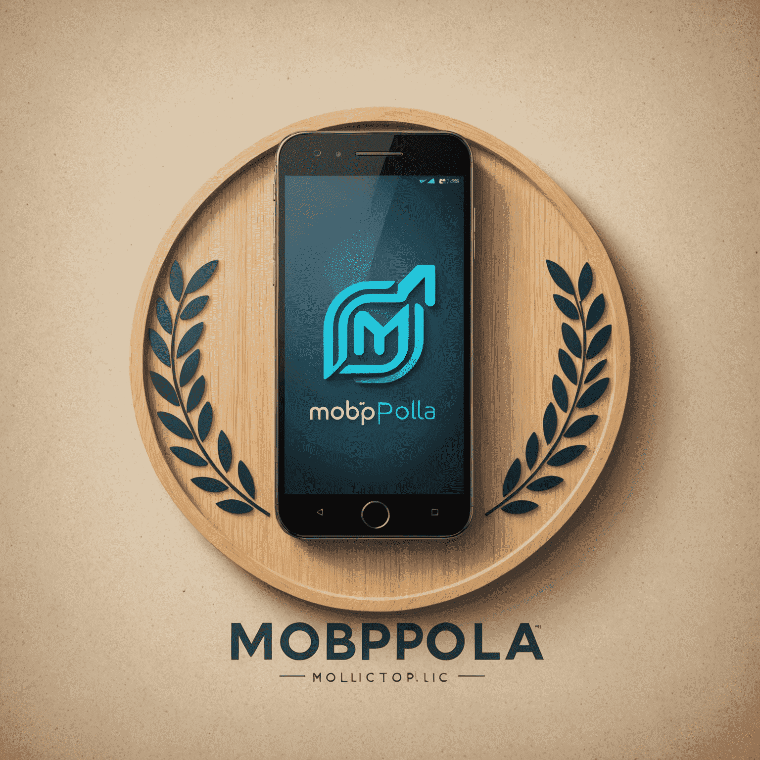 mobipola logo - stylized text with a mobile phone icon