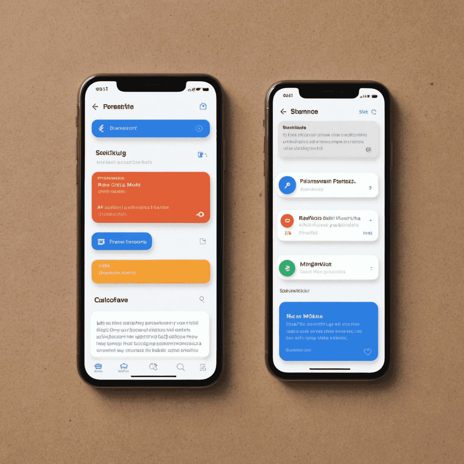 Split screen showing a progressive web app interface next to a native mobile app interface, highlighting the similarities and advantages of PWAs in the context of modern mobile communication