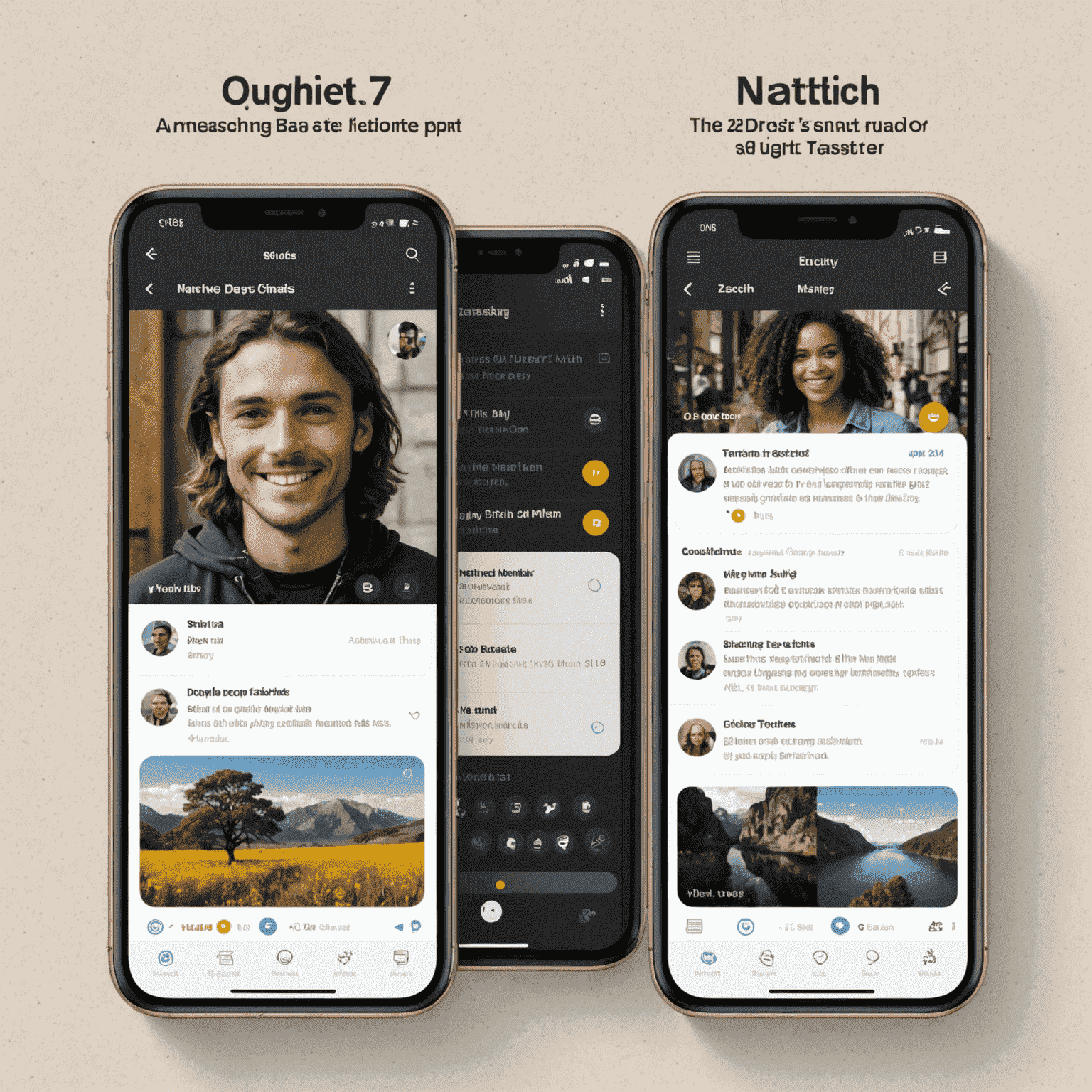 A side-by-side comparison of the messaging app's old and new interface, showcasing significant improvements in layout, color scheme, and usability